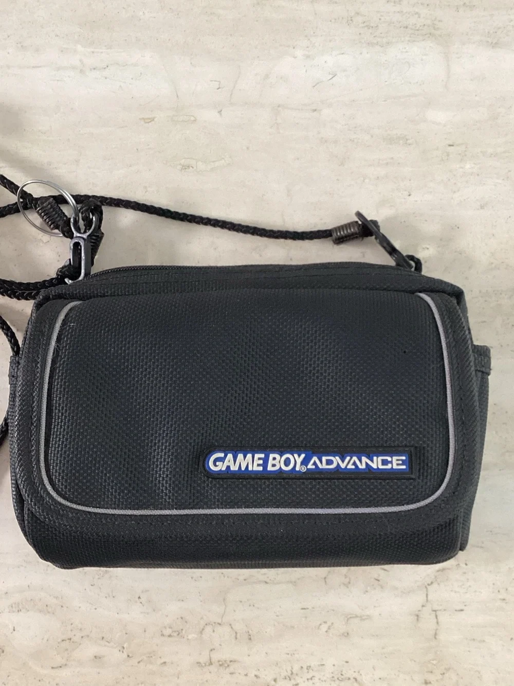 Nintendo Gameboy Advance Case Black GBA Carrying Case Game Boy Vintage Strap